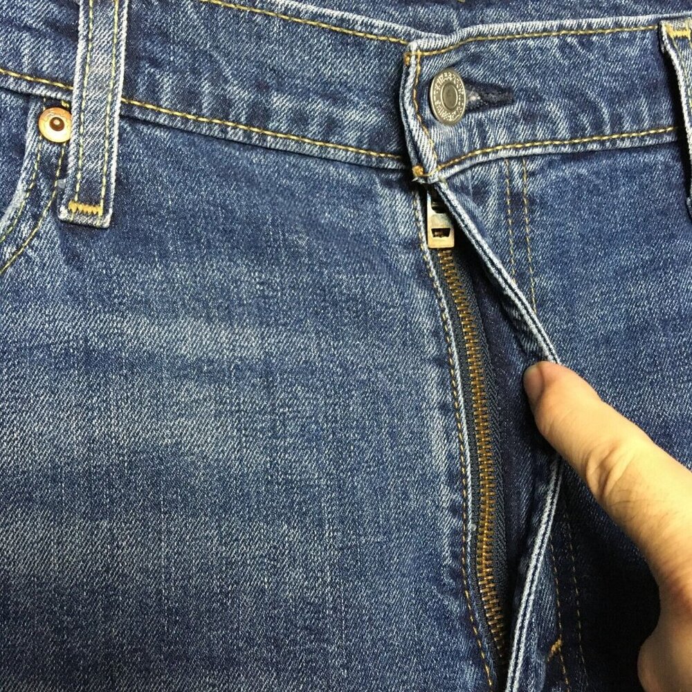 Levis 514 Straight Fit Mens Blue‎ Jeans size 38x30 Stretch Denim Pants - Picture 10 of 14